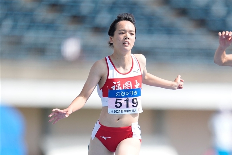 24年日本学生個人女子200mを制した山形愛羽