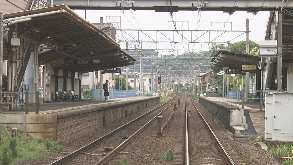 事故があった名鉄常滑線・新日鉄前駅 愛知県東海市