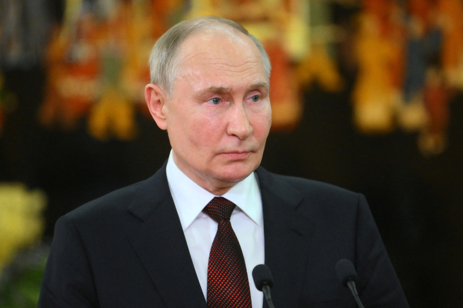 ロシアのプーチン大統領（写真）は２０日、北大西洋条約機構（ＮＡＴＯ）がロシアやアジアの国々に安全保障上の脅威をもたらしていると非難した。提供写真。（２０２４年　ロイター/Sputnik/Kristina Kormilitsyna/Kremlin）