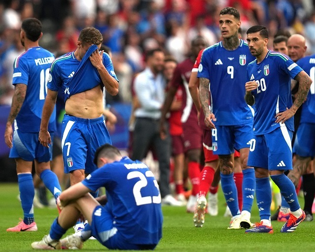 スイスに０－２完敗でEUROを終えたイタリア。（C）Getty Images