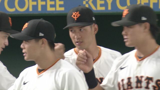 初の1軍昇格でベンチ入りの若林楽人選手（画像:日テレジータス）