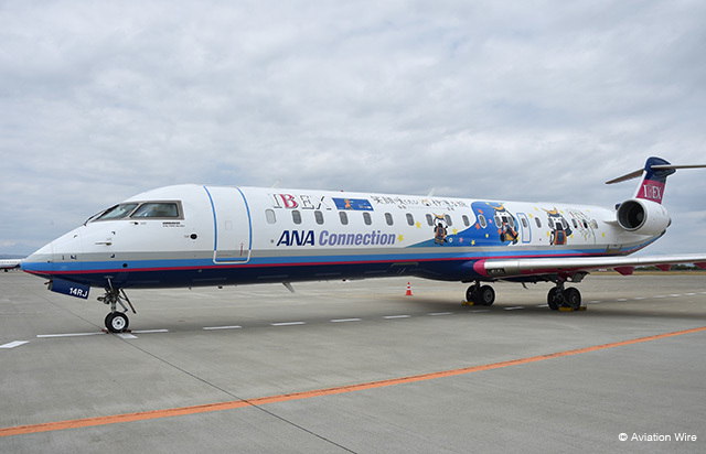 デザインを刷新するIBEXのむすび丸ジェット（写真は2代目）＝21年4月16日 PHOTO: Yusuke KOHASE/Aviation Wire