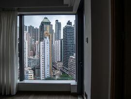 香港のアパートからの眺望