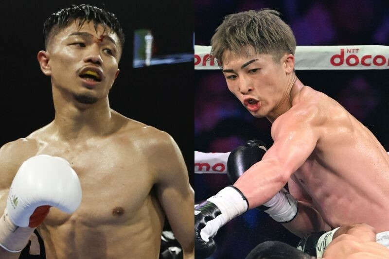 互いに意識をさせるコメントを残す井上（右）と中谷（左）。この両雄の対戦を望むファンは少なくない。(C)Getty Images、(C)Takamoto TOKUHARA/CoCoKARAnext