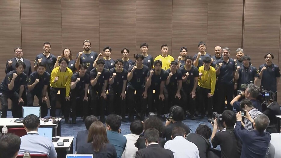 男子ハンドボール日本代表「彗星ジャパン」のメンバー発表会見 2024年6月28日