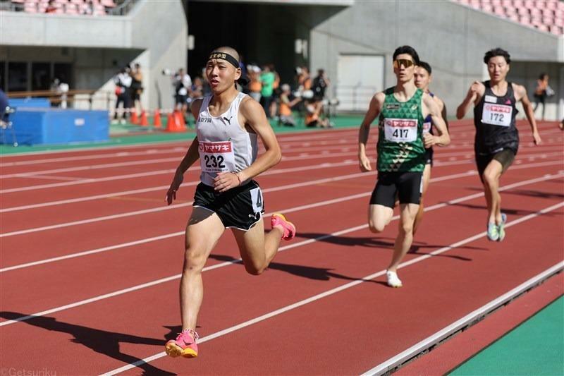 日本選手権800m予選でU20日本記録と高校記録を樹立した落合晃
