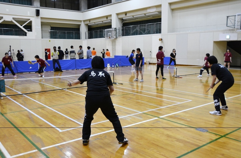 広島市で開かれた「エスキーテニス」の大会＝2024年5月