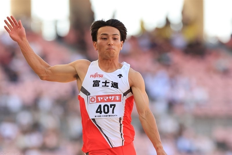 日本選手権走幅跳で優勝した橋岡優輝
