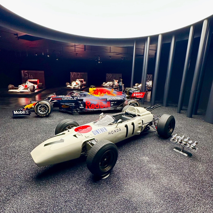 1965年にF1初優勝を飾った「RA272」をはじめ、60年にわたるホンダのレースへの挑戦を実感できる「Honda RACING Gallery」