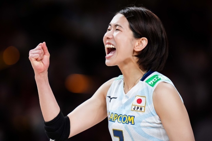 女子バレー日本代表の古賀。(C) Volleyball World