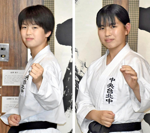 全国大会へ出場する姉・桜子さん（写真右）、妹・心春さん（写真左）