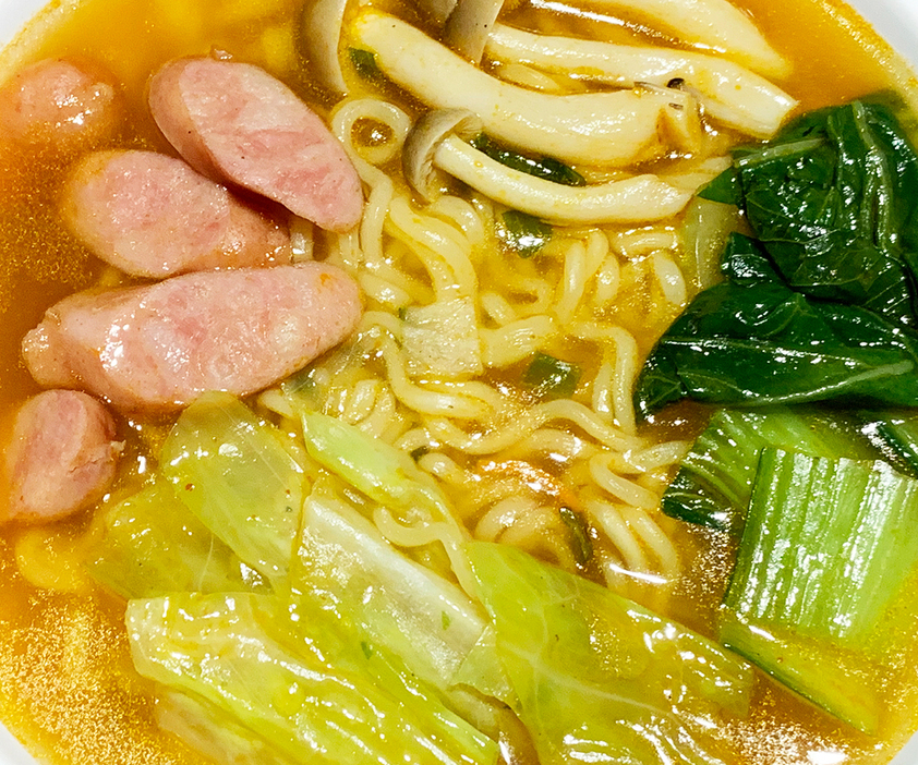 完成した「三養ラーメン」