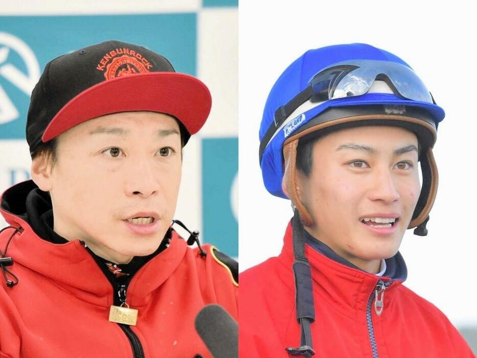 　池添謙一騎手（左）と富田暁騎手