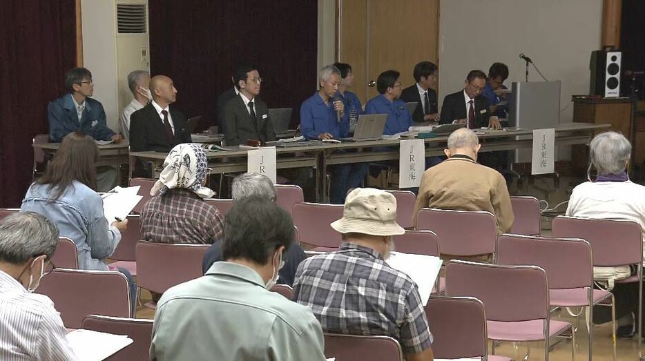 リニア中央新幹線の住民説明会（長野県大鹿村　6月4日）