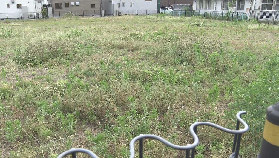 長野市青木島町の一角　いまは更地に（2024年6月12日）