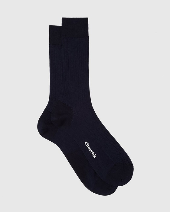 Contrast ribbed socks ¥ 8,250