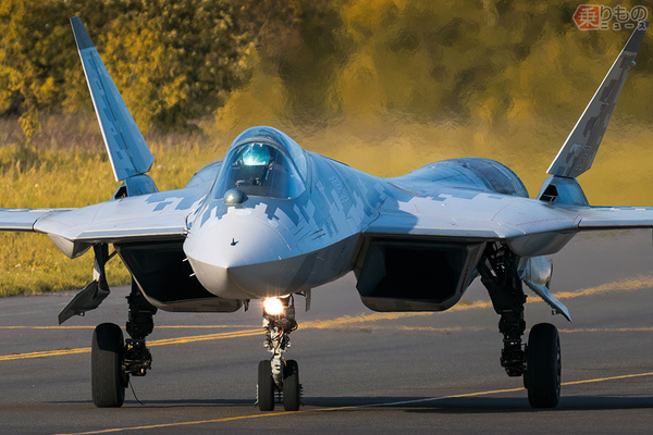 ロシアのステルス戦闘機Su-57（画像：ロシア国防省）。