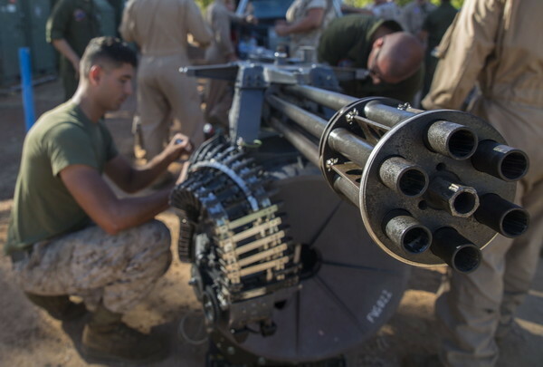 M61「バルカン」20mm機関砲。アメリカ製戦闘機搭載用として広く使用され、1秒間に100発の弾丸を発射する（画像：アメリカ海兵隊）。