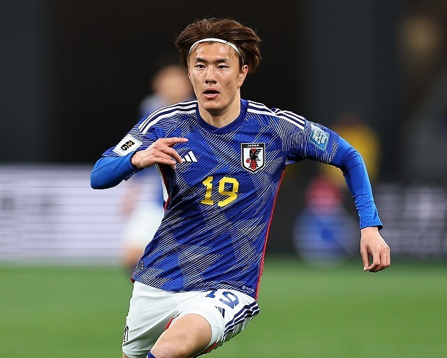 日本代表で４年ぶりのゴールを決めた小川。梅月智史（サッカーダイジェスト写真部）