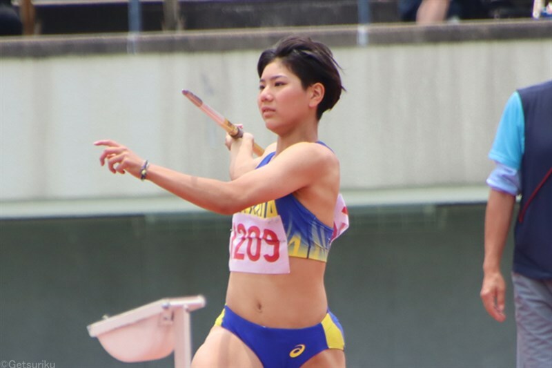 女子七種競技とやり投の2種目で優勝した本多七