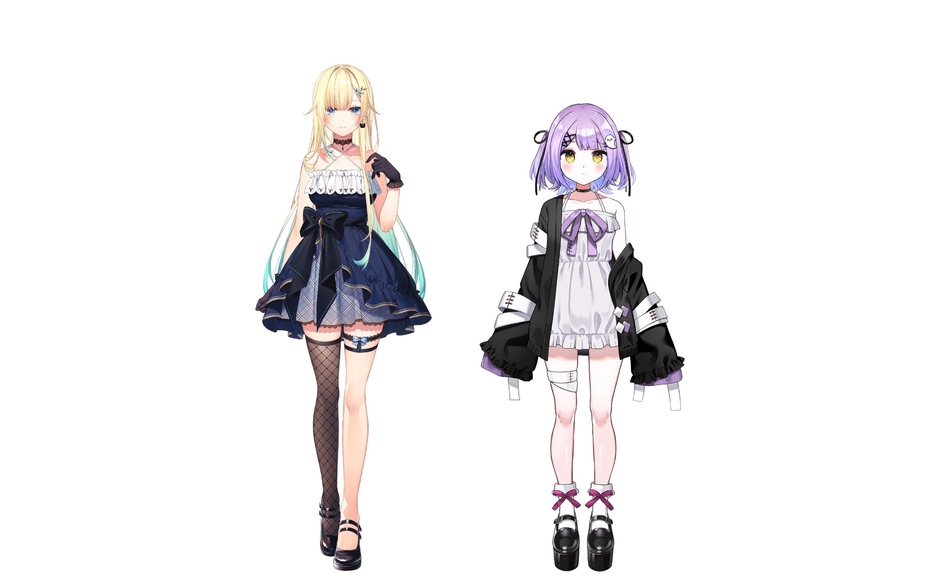 藍沢エマ（左）、紫宮るな（右）（C）Virtual eSports Project