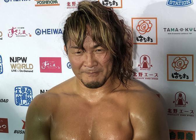 新日本プロレスリングの社長、棚橋がオカダと５か月ぶりにリングで相まみえることに。写真：どら増田