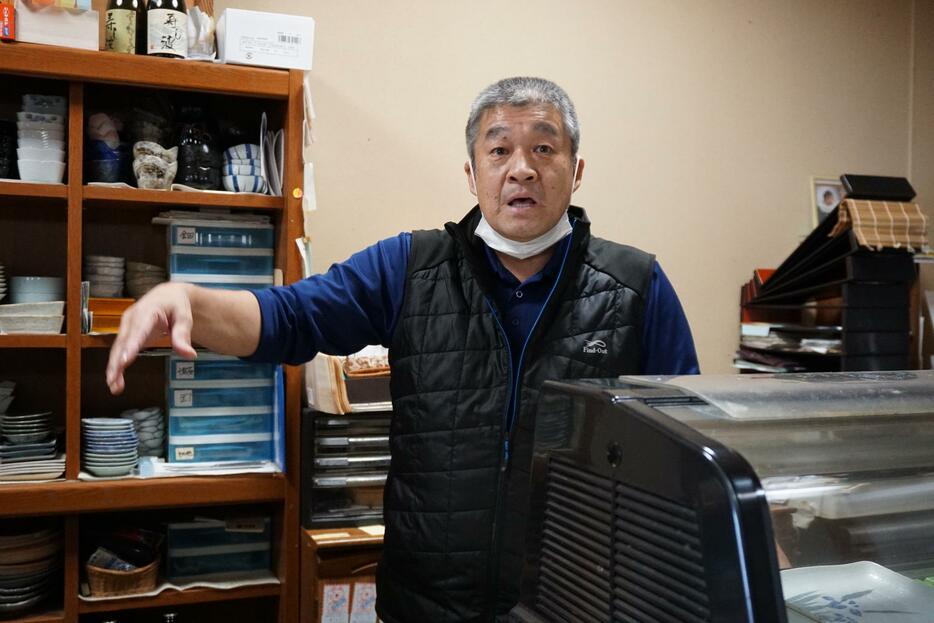 美浜町竹波地区の澤田忠義区長