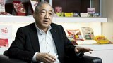 1977年の入社以来、ずっと不二家で働いてきた河村社長。菓子事業本部営業部長、人事総務部長などを経て2019年に社長就任（撮影：今井康一）