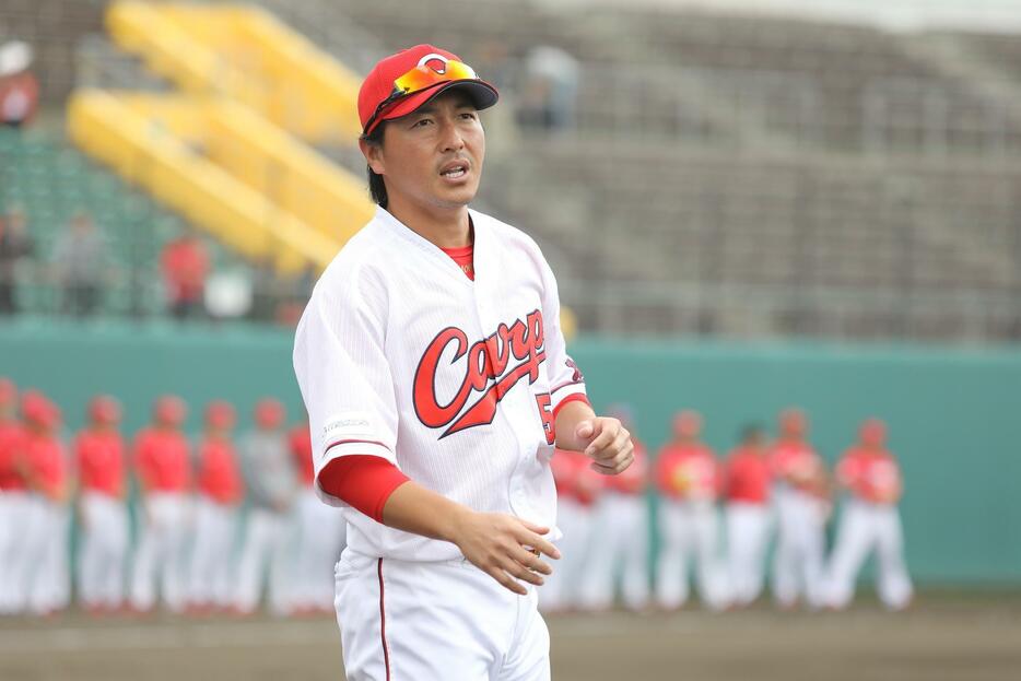 カープの長野が古巣の巨人を相手に1号ソロ＆2号満塁弾の大活躍(資料写真・黒田史夫）