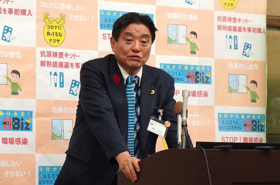 名古屋城への「昇降機」設置方針を表明した名古屋市の河村たかし市長