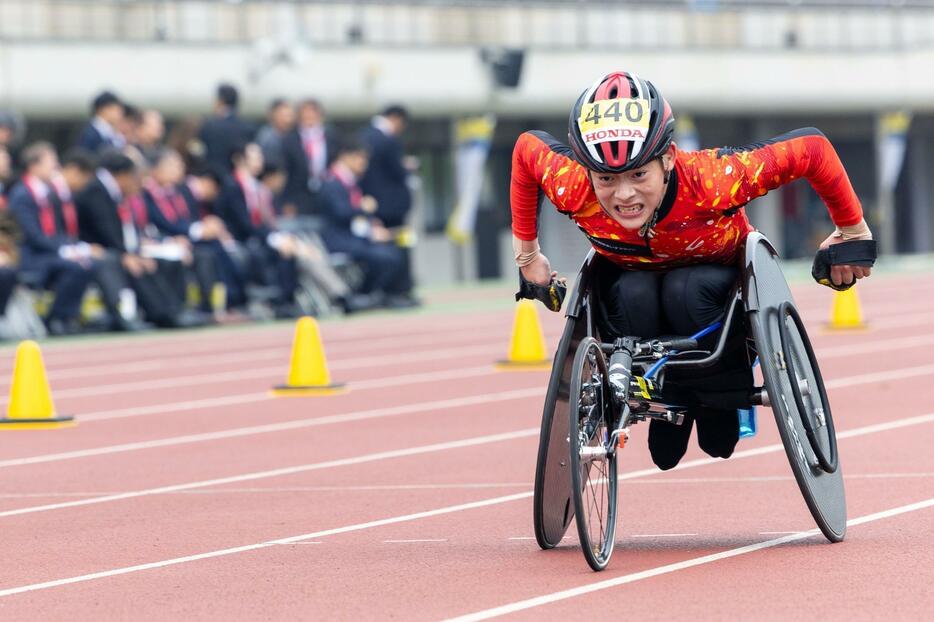 ゴールまで力走した和氣選手（撮影：越智貴雄）