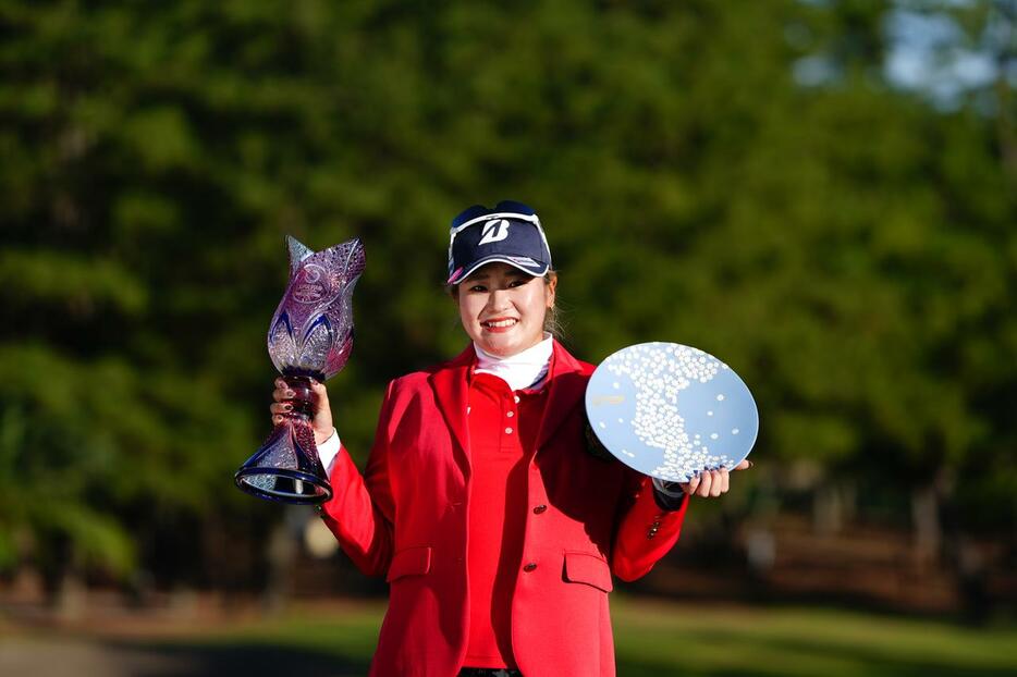 今季3勝目を最終戦の「JLPGAツアー選手権リコー杯」でメジャー初制覇を飾った桑木志帆