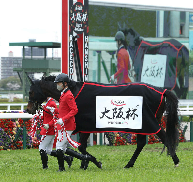 22年大阪杯を制したポタジェ（22年4月撮影）