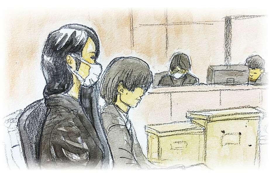 ８日に行われた公判で被告人質問に臨む須藤早貴被告（イラスト・山川昂）