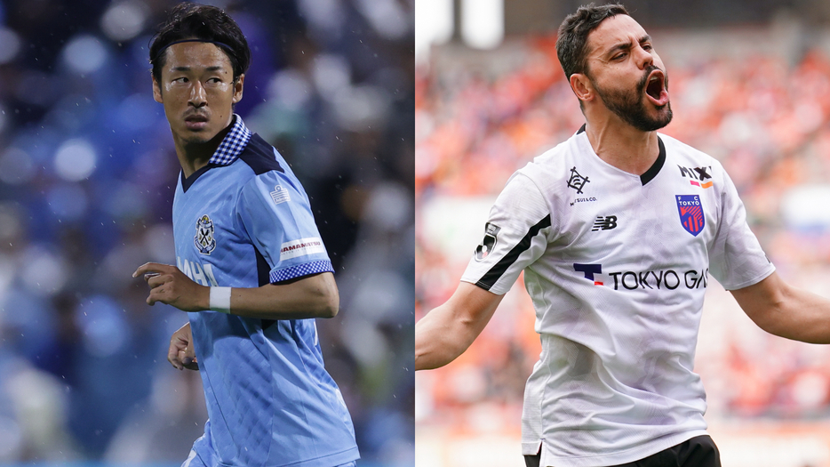 今季限りでの引退を発表した山田大記とディエゴ・オリヴェイラ（C）J.LEAGUE