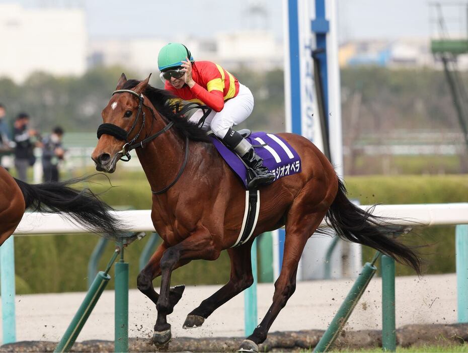 今年の大阪杯でGⅠ初制覇を飾ったベラジオオペラ（撮影・河田一成）