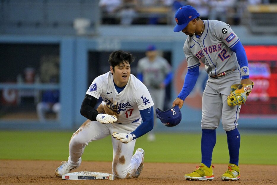 大谷（左）とリンドアはお互いに認め合う関係だ（ロイター＝USA　TODAY　Sports）