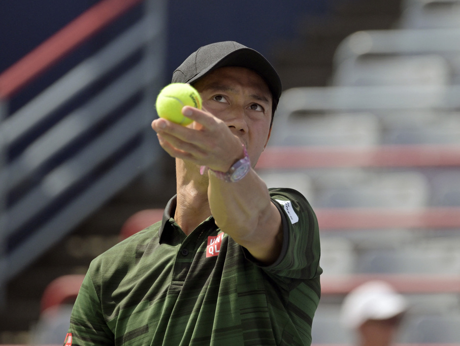 ＡＴＰは２５日、今季の各表彰の受賞者候補を発表。カムバック賞に錦織圭（写真）がノミネートされた。モントリオールで８月撮影（２０２４年　ロイター/USA TODAY Sports）