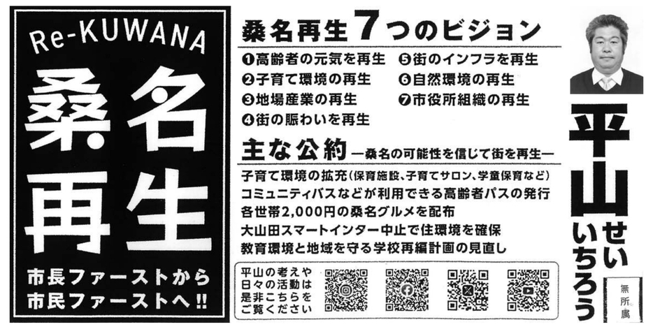 桑名市長選挙　選挙公報