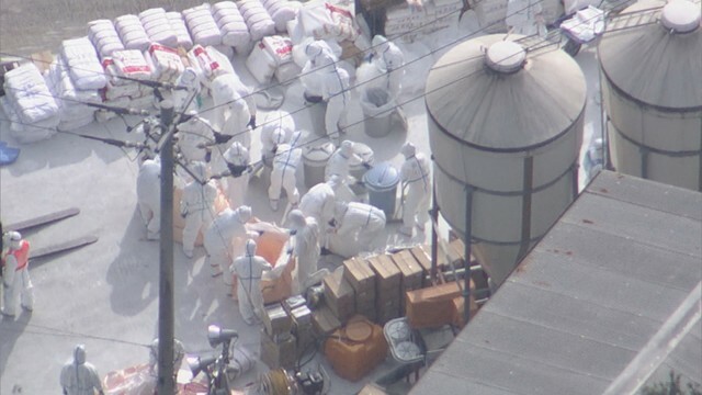 鳥インフルエンザが発生した養鶏場　三豊市　8日