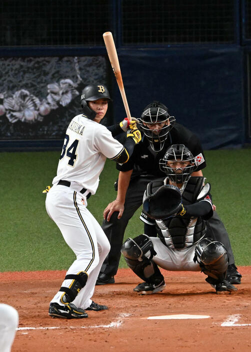 オリックス横山聖哉の打撃フォーム（24年撮影）