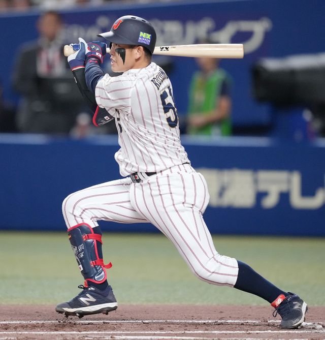 侍ジャパンの小園海斗選手【写真：日刊スポーツ/アフロ】