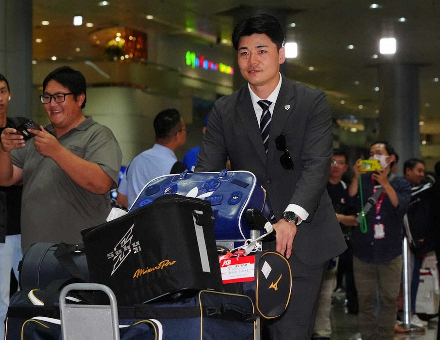 台湾に到着した清宮（撮影・木村　揚輔）