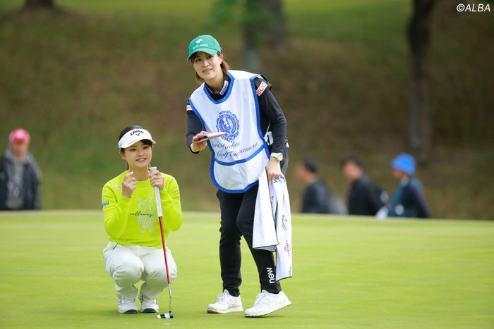 初日に初の単独首位発進を決めた政田夢乃