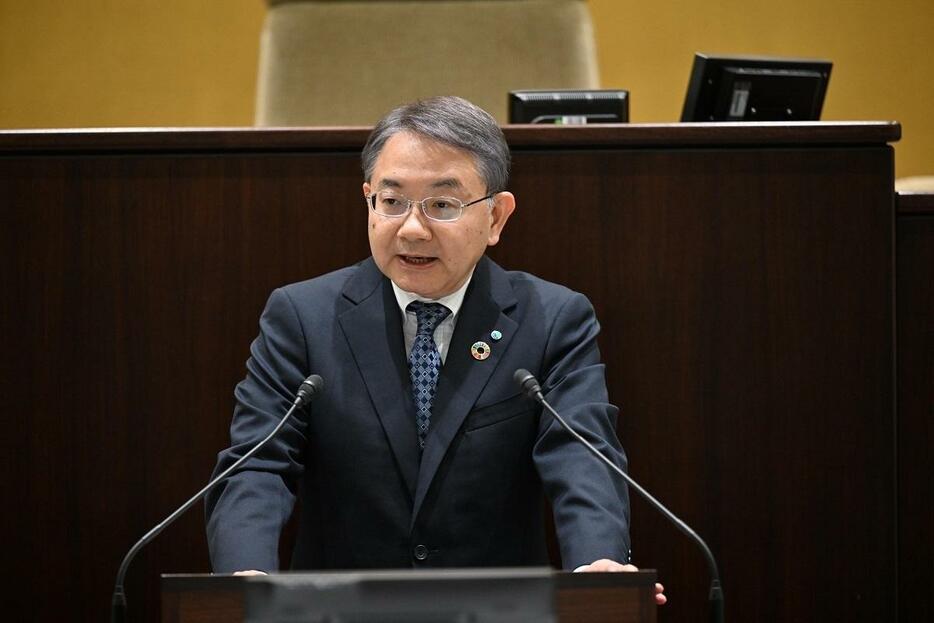 浜松市の中野祐介市長が挨拶（撮影・蔦野裕）