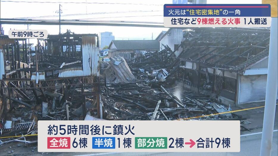 両津港ターミナルから1.4kmほど離れた住宅密集地