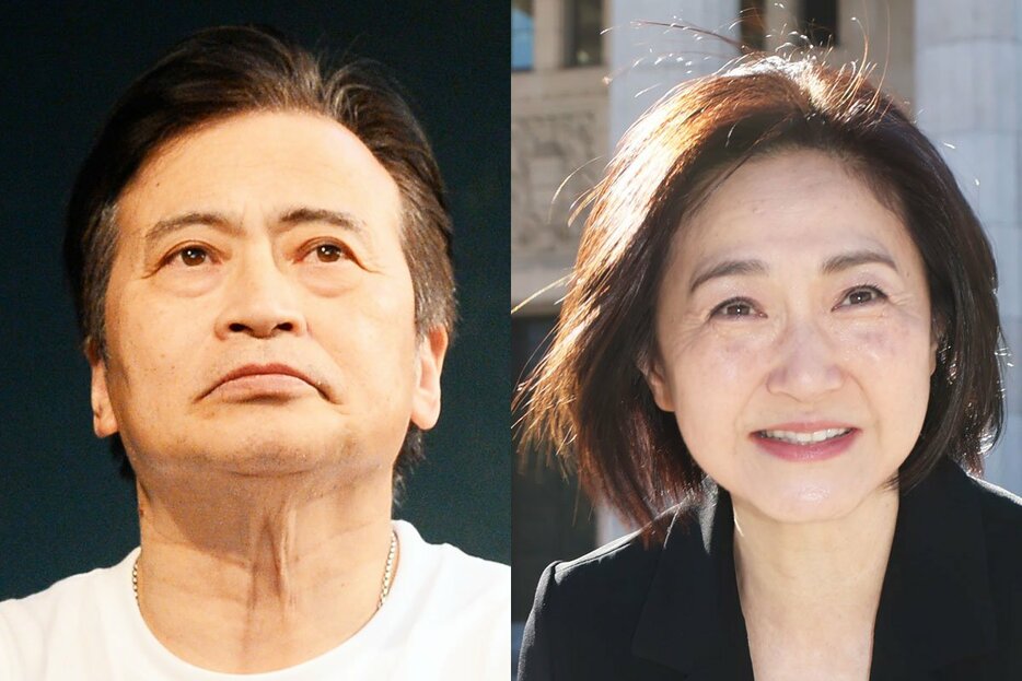 ラサール石井(左)と自民・生稲晃子議員