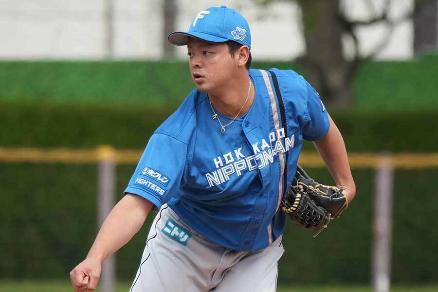 日本ハム時代の黒木優太【写真：町田利衣】