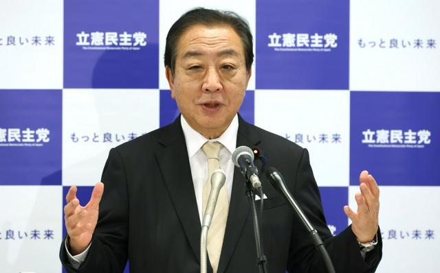 記者会見で質問に答える立憲民主党の野田佳彦代表=2024年11月22日午後1時11分、国会内、岩下毅撮影