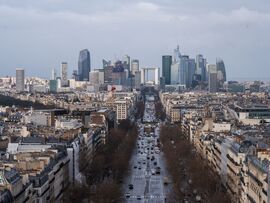 The La Defense financial district in Paris. Photographer: Nathan Laine/Bloomberg